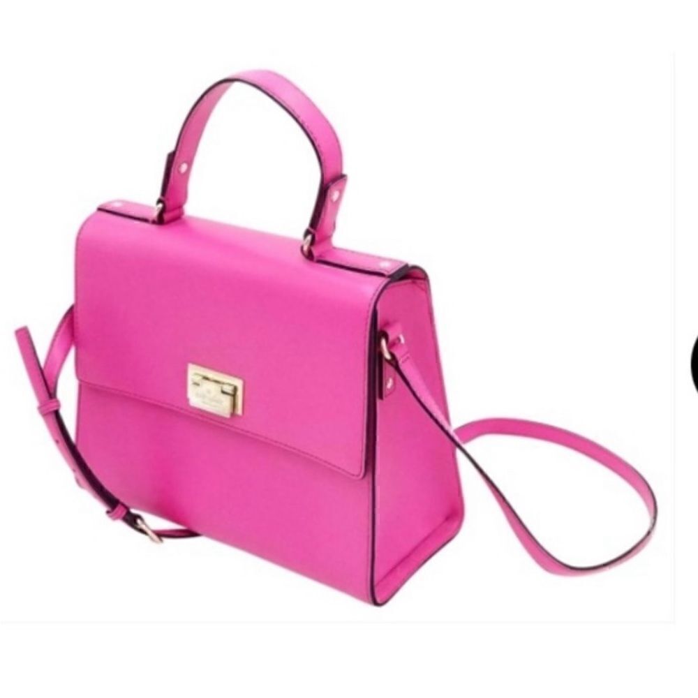 kate spade Hot Pink Leather Top-Handle Hobo Bag